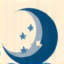 Icon representing a crescent moon and stars, symbolizing sleep optimization